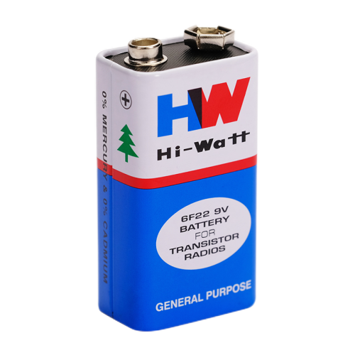 بطارية زنك كربون قياسية عادية 9 فولت 6F22